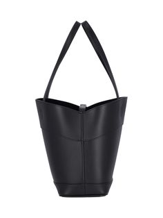 100% Leather Designer Hobo Bag With Leather Lining For Shopping, Designer Leather Hobo Bag For Shopping, Designer Shoulder Bag With Leather Lining For Shopping, Designer Bucket Shoulder Bag For Business, Formal Tote Shoulder Bag With Leather Lining, Designer Business Bucket Shoulder Bag, Formal Leather Lined Tote Shoulder Bag, Elegant Bucket Satchel For Shopping, Elegant Box Bag With Leather Handles For Shopping