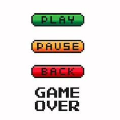 some type of game over text with different colors and font options for each player to use