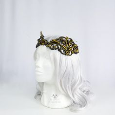 Gold Latex Circlet - Etsy Steampunk Fairy, Elizabeth Smith, Shoulder Armor, Costume Hats, Gold Filigree, Silver Filigree, Photo Bracelet, Headdress, Headpiece