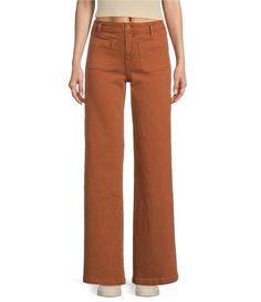 Roxy Baby Baby Patch Pocket Pants | Dillard's High-waisted Brown Jeans With Pockets, High Rise Pants With Patch Pockets For Fall, Brown Mid-rise Utility Pants, Utility Full Length Pants With Button Closure, Brown Bottoms With Hip Pockets For Fall, Fall Brown Bottoms With Hip Pockets, Brown Mid-rise Utility Bottoms, Utility Cotton Jeans With Buttons, Mid-rise Bottoms With Patch Pockets For Fall