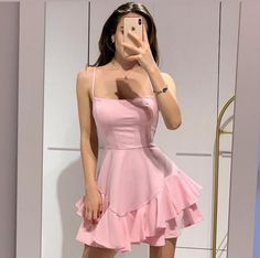 Pink Outfits Fancy, Pretty Pink Dresses Short, Short Pink Dress Aesthetic, Baby Pink Dress Short, Classy Pink Outfits, Pink Dress Classy, Classy Pink Dress, Pink Dress Aesthetic, Pink Homecoming Dresses