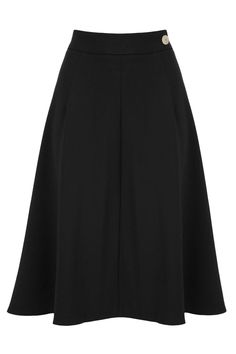 Have you ever struggled to find a classic and elegant skirt you can style for work and evening glam? Our flattering A-line skirt is the perfect addition to your wardrobe. It's made in a beautiful heavyweight crepe fabric and features a side pocket, side zipper and a contrasting natural Corozo button. This design drapes perfectly at or just below the knee and has an authentic vintage feel to complete your look. Why not pair it with a t-shirt or cropped sweater to complement your style. This versa Skirt With Trousers, Peculiar Children, 1940s Style, Peregrine, Elegant Skirt, Cool Fits, Rock Design, Stretch Crepe, 1940s Fashion