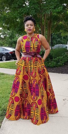 This gown was made purely with Ankara wax, the color is unique among others outfits, we specifically made it to befitting other outfits, the sewing is very neat and clean to make you looks uniquely in your outing. Thanks for your timely patronage. Ankara Maxi Dress, Afrikaanse Mode, African Fashion Ankara, Beautiful Maxi Dresses