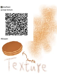 an image of some type of food with the word texture next to it and a qr code