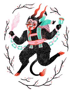 a drawing of a monkey with chains on it's back and arms in the air