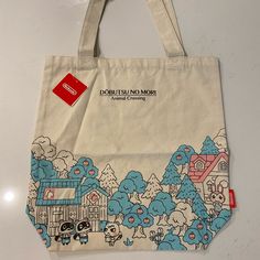 Nintendo Japan Exclusive Animal Crossing (Doubutsu No Mori) Tote Bag. Minimalist And Super Cute Design. New With Tags! Comes With Nintendo Tokyo Store Shopping Bag. Hunter Hunter Tote Bag, Spy X Family Tote Bag, Unique Tote Bag Design, Merchandise Ideas Products, Animal Crossing Bag, Merch Inspiration, Handpainted Tote Bags, Merchandise Ideas, Graphic Tote Bag