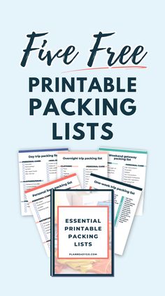 Planning a trip? Don't stress! Grab our FREE pack of 5 printable packing lists to ensure you never forget a thing. These lists are perfect for any type of traveler. Download now and start packing with confidence. packing list printables | free packing checklist | vacation packing list Printable Packing List, Smart Packing, Vacation Packing List, Packing List For Vacation, Packing Checklist, Packing Lists, Printables Free, Vacation Packing, Packing List For Travel