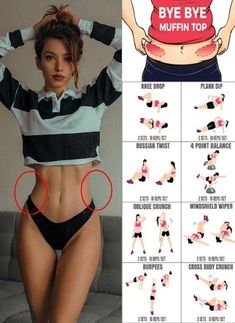 an image of a woman showing how to do the same exercises on her stomach and chest