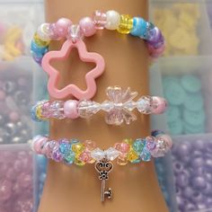 Pastel Bracelets, Pastel Kandi, Kandi Jewelry, Rave Candies Bracelets, Candy Rave Bracelets, Rave Candy Bracelets Edm, Kuromi Kandi Cuff, Decora Jewelry