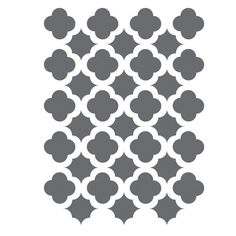 the pattern is made up of circles and dots in grey on white background with text below