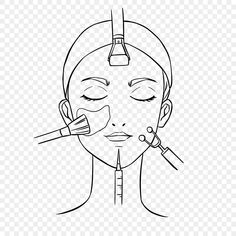 Drawing Medical, Face Injections, Cosmetics Illustration, Beauty Drawing, Gold Texture Background, Wing Drawing, High Frequency Facial, Medical Drawings