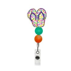 This Sea Shell Flip Flop Badge Reel is the perfect way to make a big splash at the office! Showing off your beach-loving personality with style, its beaded design and retractable, swiveling capabilities keep your ID or access badge just where you need it! Let your coworkers know you don't mess around when it comes to 'work-cessories'! Fun Multicolor Adjustable Badge Holders, Adjustable Multicolor Retractable Badge Reel, Adjustable Retractable Multicolor Badge Reel, Multicolor Retractable Badge Reel, Loving Personality, Big Splash, Trendy Accessories, Id Badge, Sea Shell