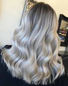 Silver Hair With Shadow Root, Silver Toned Blonde Hair, Silver Blonde Hair Balayage, Silver Ash Blonde Hair, Silver Blonde Balayage, Scandi Blonde Hair, Cool Ash Blonde Hair, Scandi Blonde, Blonde Silver Hair