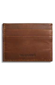 Slim and sleek, this Italian-leather case features five slots to keep your cards organized in handsome style. 4"W x 3"H Leather Made in Italy Leather Business Card Holder With Interior Slots, Leather Wallets With Card Slots For Business, Classic Leather Card Holder With Coin Pocket, Classic Wallets With Card Slots, Classic Brown Card Holder With Leather Lining, Classic Brown Card Holder With Coin Pocket, Classic Brown Card Holder With Card Slots, Classic Card Holder With Coin Pocket, Classic Brown Card Holder With Slots