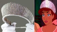 the princess tiara is being worn by an older woman in disney's animated movie