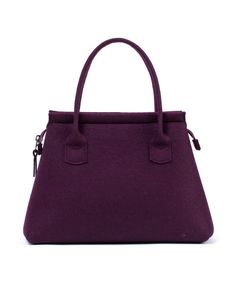 "Aubergine color Large handbag, Elegant tote bag, Woman travel size bag, Classic design woman bag Medium size compact handbag. Fits in airplane hand luggage size.. Inside pocket, not lined, superior quality metal zipper. *Contact us if you would like to order a different color! Material: 100% Merino Wool Felt Dimensions: H30cm x L45cm x W20cm H11.81\" x L17.72'' x W7.87'' Handle lenght: 40 cm / 15,75\" We create elegantly designed, 100% natural material, light, comfortable and high-quality felt bags that emphasize the individuality of the wearer and make them feel different. All our bags are handmade, every detail is well thought out and quality processed. Feltsyle bags are made using only the highest quality 100% natural Merino wool design felt. The quality of this textile has stood the t Handheld Travel Bag For Daily Use, Large Capacity Burgundy Shoulder Bag For Travel, Travel Handheld Bag With Detachable Handle, Large Capacity Burgundy Travel Bag, Elegant Shoulder Travel Bag For Errands, Burgundy Tote Shoulder Bag For Travel, Burgundy Tote Bags For On-the-go, Burgundy Large-capacity Bag For On-the-go, Large Capacity Burgundy Bag For On-the-go