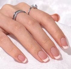 Experience the timelessly elegant yet daringly soft French manicure! Nails Kit Includes: 30 nails in 15 inclusive sizes Nail Glue/Gel Nail Tabs Double Sided Nail File Cuticle Stick Alcohol Pad Instructions Dimensions: Short; Shape: Square; Finish: Glossy HOW TO APPLY: Clean hands and let dry. Then, utilize the enclosed cuticle stick to push back cuticles, select the right nail for each finger, and set aside. Buff the nail surface with the double-sided file to create some texture. With the alcoho Gel French Tips, French Manicure Nails, Radiate Confidence, French Tip Acrylic Nails, Stick On Nails, Adhesive Glue, Nails Short, Short Acrylic Nails, French Tip Nails