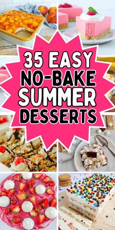 summer party dessert ideas Dessert Ideas No Bake, Summer Treats Desserts, Bbq Desserts For A Crowd, Treats For A Crowd, Desserts For A Party, Cool Summer Treats, Summer Bbq Desserts, Quick Summer Desserts, Light Summer Desserts