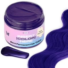 PRICES MAY VARY. Condition While You Color with INH Hair Amethyst: A semi permanent hair dye that works as a color conditioner? Yes, please! Our purple hair color deposits a vibrant pigment as it smooths and softens your hair. Get that radiant vibe with our purple dye! No Commitment, No Damage: Get ready for a guilt-free transformation with our natural hair dyes without chemicals! Each INH temporary hair color is paraben-free and scalp-friendly, so you can restyle your hair without compromising Hair Dye No Bleach, Dark Purple Hair Dye, Color Depositing Conditioner, Purple Hair Dye, Vegan Hair Dye, How To Dye Hair At Home, Dark Purple Hair, Dyed Hair Purple, Bleaching Your Hair