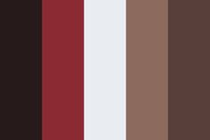 the color palette is red, brown and white