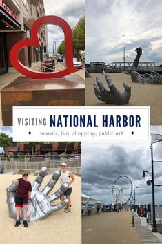 a collage of photos with the words visiting national harbor