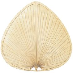 a large bamboo fan on a white background