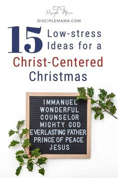 Christ In Christmas Ideas, Christmas Sermon Ideas, Christ Centered Christmas Activities, Keeping Christ In Christmas, Jesus In Christmas, Advent Christmas Tree, Christ Christmas Decor, Christian Christmas Decor Ideas, Advent Christmas Ideas