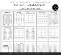 the printable savings challenge is here to help you save time and money with this freebie