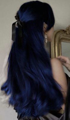 Dark Blue Hair, Cute Hair Colors, Hair Streaks