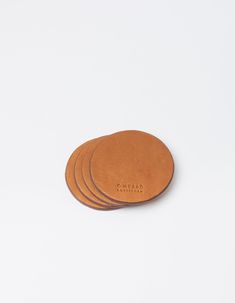 the coasters are made out of natural leather