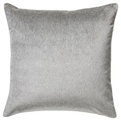 a gray pillow on a white background