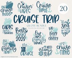 cruise trip svt clipart bundle for cricut and other crafting projects