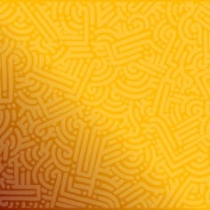 an orange and yellow abstract background with many different patterns on it's surface, including lines