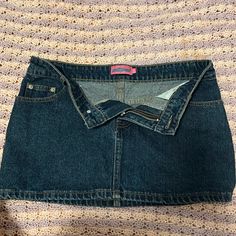 Brand New, Never Worn Size S Fits Like A M Blue Mini Denim Skirt, Casual Blue Mini Bottoms, Casual Blue Mini Skort, Blue Mini Casual Skort, Blue Denim Mini Bottoms, Y2k Style Mid-rise Blue Skirt, Y2k Style Blue Mid-rise Skirt, Y2k Mid-rise Blue Skirt, Y2k Blue Mid-rise Skirt