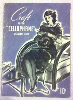 a woman sitting on top of a chair in front of a sign that says craft with celphane