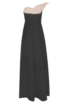 Rachel Gilbert cassidy gown in black/coconut. 71% Acetane 29% Polyester DRY CLEAN ONLY Made in China Black Maxi Dress With Fitted Bodice, Solid Color Evening Maxi Gown, Rachel Gilbert, No Image, Fall Collections, Gowns Dresses, Wedding Gifts, Autumn Fashion, Dress Outfits