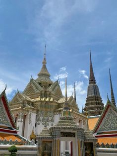 an ornate building with many spires on top