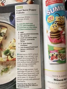 an article in the magazine about pizza and other things to make it look like they are eating