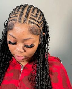 Fulani Braids,@zaribthebraider_ Fulani Braid With Weave, Natural Hair Fulani Styles, Basic Fulani Braids, Fulani Natural Hair, Fulani Braids Round Face, Easy Fulani Braids Hairstyles Designs, Fulani Flip Over Braids With Sew In, Fulani Braids No Design, Tetris Fulani Braids