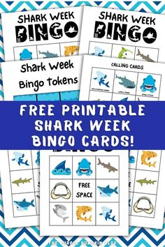 shark week printables for kids to use in the classroom or at home, including free