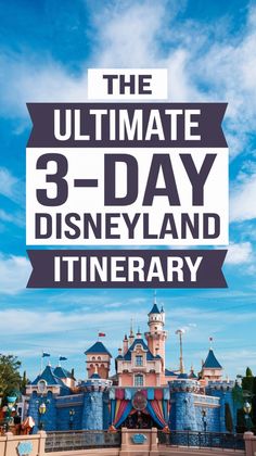 the ultimate 3 - day disney land itinerary for families to enjoy at walt world