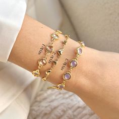 --gold bracelets stack, layered crystal bracelet, bracelets for women, heart bracelet, gold filled bracelet-- ► DETAILS  -14k gold filled chain + cubic zirconia -3 styles available -5 lengths available: * 5 inches- 12.7cm * 6 inches- 15.2 cm * 7 inches- 17.8 cm * 8 inches- 20.3 cm * 9 inches- 22.9 cm Each bracelet comes with a 2-inch extender, allowing you to adjust the length. ►Heavenly Materials Our jewellery pieces are delicately handcrafted with gold-fill, sterling silver, stainless steel an Gold Layered Bracelets, Bracelets Stack, Gold Bracelets Stacked, Gold Bracelets, Delicate Chain, Gold Bracelet Chain, Layered Bracelets, Bracelets For Women, Crystal Bracelet