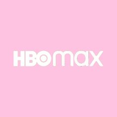 the hbo max logo is shown on a pink background with white letters in front of it