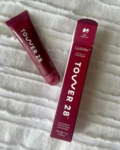 tower 28 lip balm | ube vanilla Tower 28 Lip Softie, Tower 28 Lip Balm, Tower 28, Vanilla Lip Balm, Dream Makeup, Makeup List, Preppy Stuff, Birthday Items, Make Up Inspo