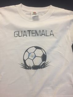 New unisex men's women's soccer lover T-shirt Guatemala soccer graphic will work with bulk orders White T-shirt With Football Season Screen Print, White Screen Print T-shirt For Football Season, White T-shirt With Heat Transfer Vinyl For Football Season, White Shirt For Football Season Fan Merchandise, White T-shirt With Heat Transfer Vinyl Fan Apparel, White T-shirt With Heat Transfer Vinyl For Fans, Women's Soccer, Womens Soccer, Guatemala