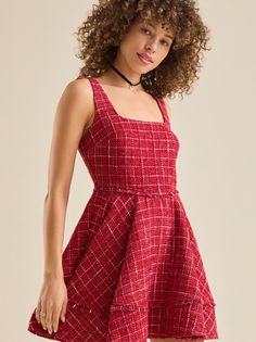 Embracing timeless elegance, this babydoll mini dress features a classic square neckline made from tweed fabric. Perfect for any occasion, from date night to special events. Babydoll Mini Dress, Chenille Sweater, Tweed Fabric, Mini Dress Shop, Altar'd State, Shop Maxi Dresses, Christmas Dress, Babydoll Dress, Dress First