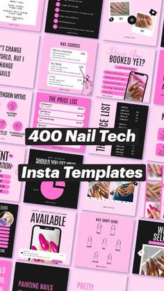 Nail Technician Instagram Posts, Matching Instagram Stories, Story Highlight Covers, Nail Tech Branding Kit, Canva Templates, Nail Flyers #nail #nailtech Bloom Nails, Nail Courses, Home Nail Salon, Small Business Inspiration, Tech Branding, Business Packaging, Small Business Packaging, Canva Tutorial