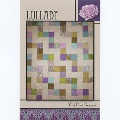 the book cover for lullaby, featuring a quilted rose and purple squares