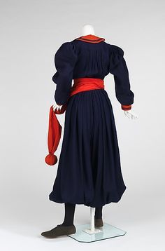 1893-1898 Gym Suit, wool, cotton, leather, American. Cardinal Outfit, 19th Century Clothing, Gym Suit, Century Clothing, Costume Institute, Historical Fashion, Metropolitan Museum Of Art, Metropolitan Museum