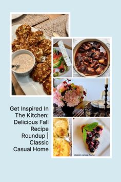 a collage of photos with different food items and words describing the various foods that are included in this recipe